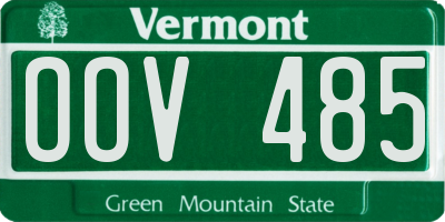 VT license plate OOV485