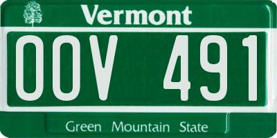 VT license plate OOV491