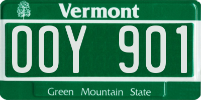 VT license plate OOY901