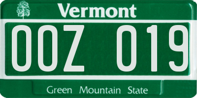 VT license plate OOZ019