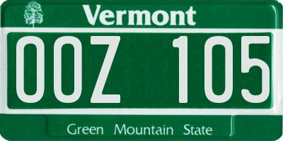 VT license plate OOZ105