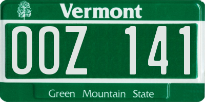 VT license plate OOZ141