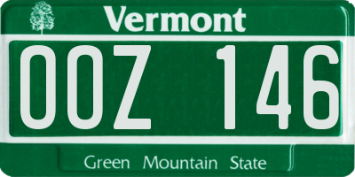 VT license plate OOZ146