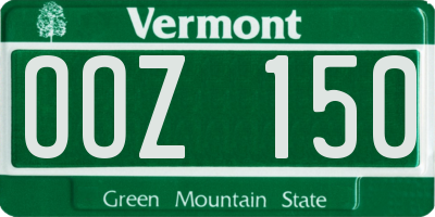 VT license plate OOZ150