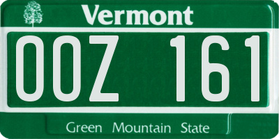 VT license plate OOZ161