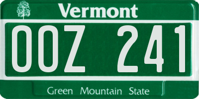 VT license plate OOZ241