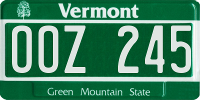 VT license plate OOZ245