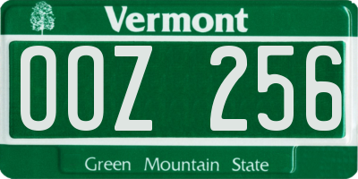 VT license plate OOZ256