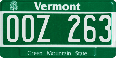VT license plate OOZ263