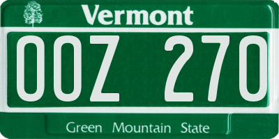 VT license plate OOZ270