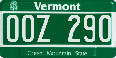 VT license plate OOZ290