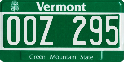 VT license plate OOZ295