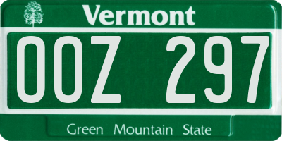 VT license plate OOZ297