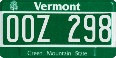 VT license plate OOZ298