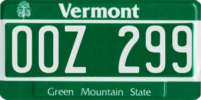 VT license plate OOZ299
