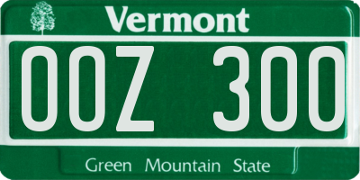 VT license plate OOZ300