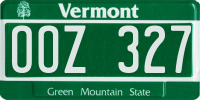VT license plate OOZ327