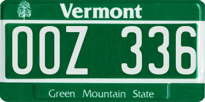 VT license plate OOZ336