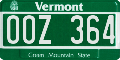VT license plate OOZ364