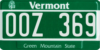 VT license plate OOZ369