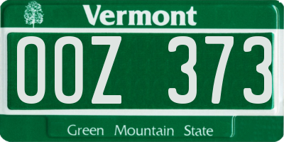 VT license plate OOZ373