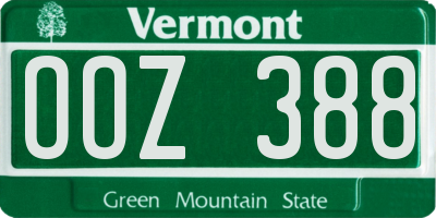 VT license plate OOZ388
