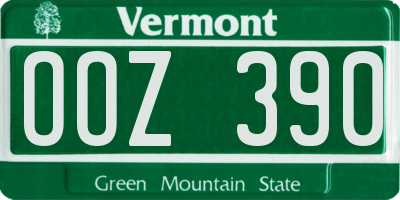 VT license plate OOZ390