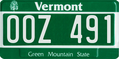 VT license plate OOZ491
