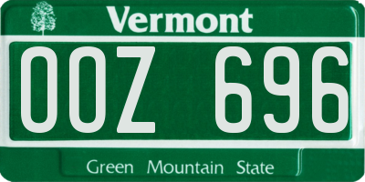VT license plate OOZ696