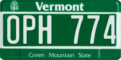 VT license plate OPH774