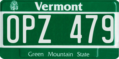 VT license plate OPZ479