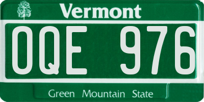 VT license plate OQE976