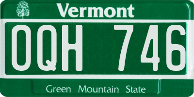 VT license plate OQH746