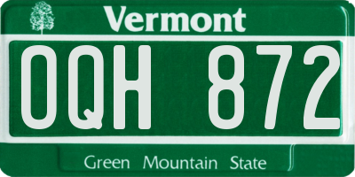 VT license plate OQH872