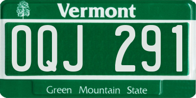 VT license plate OQJ291