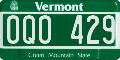 VT license plate OQO429