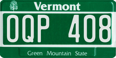 VT license plate OQP408