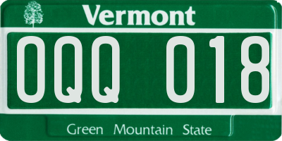VT license plate OQQ018