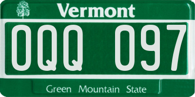 VT license plate OQQ097