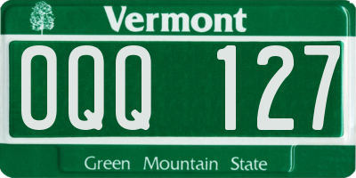 VT license plate OQQ127