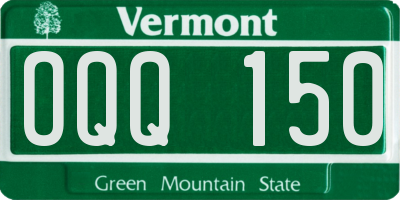 VT license plate OQQ150