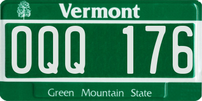 VT license plate OQQ176