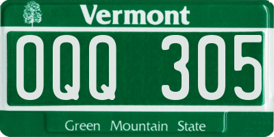 VT license plate OQQ305