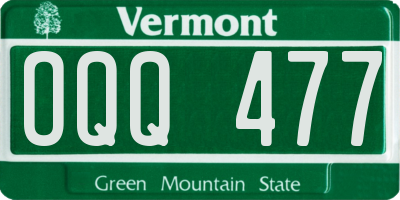 VT license plate OQQ477