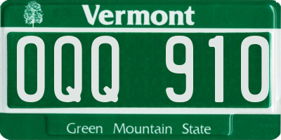 VT license plate OQQ910