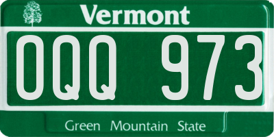 VT license plate OQQ973