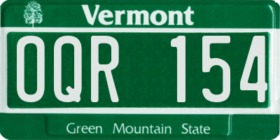 VT license plate OQR154