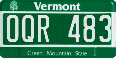 VT license plate OQR483