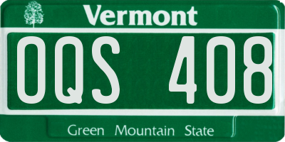 VT license plate OQS408