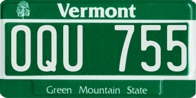 VT license plate OQU755